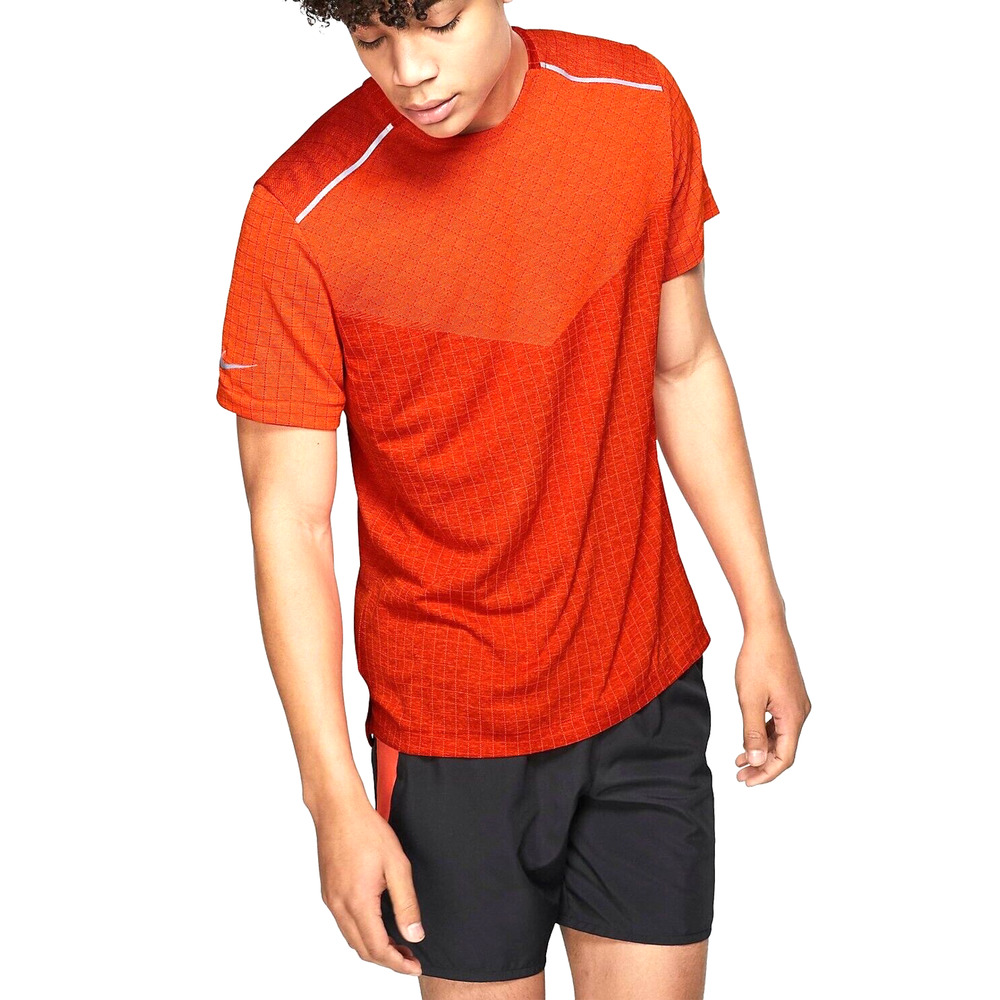 Nike Tech Pack Breathe NWT Men's Running Reflect Trim Orange Shirt Size Medium